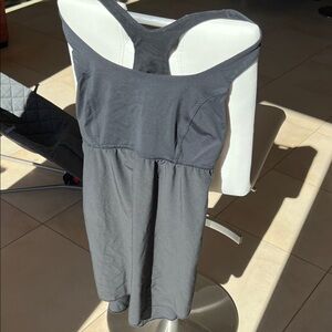 lululemon athletica Charcoal Racerback Flowy Tank Top